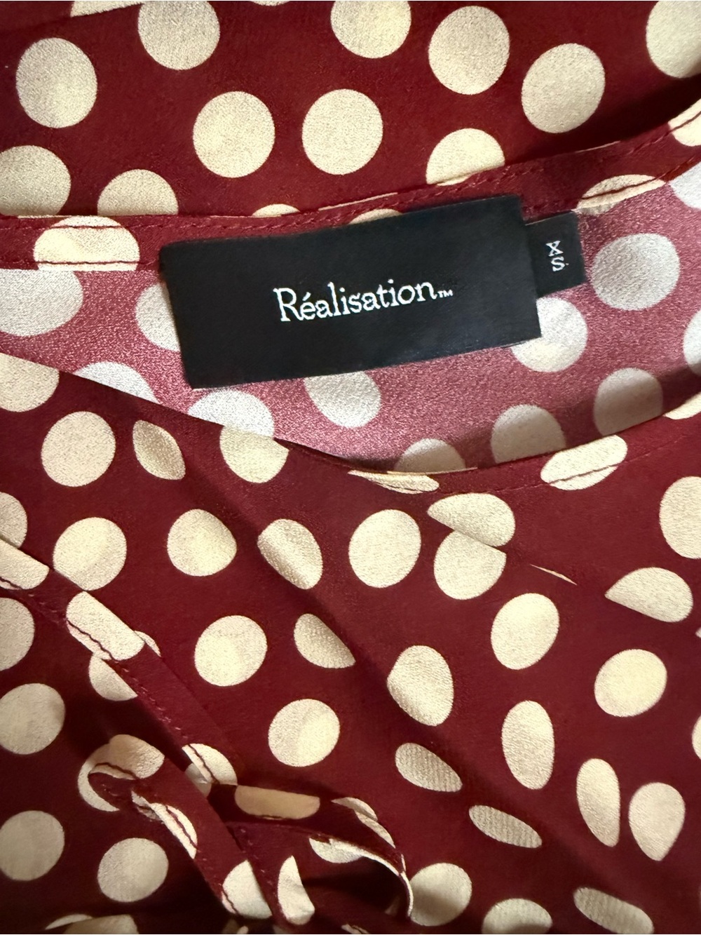 Realisation Par THE BRIGITTE in Plum Polka Dot Dress - BRAND NEW 100% silk - Picture 4 of 8